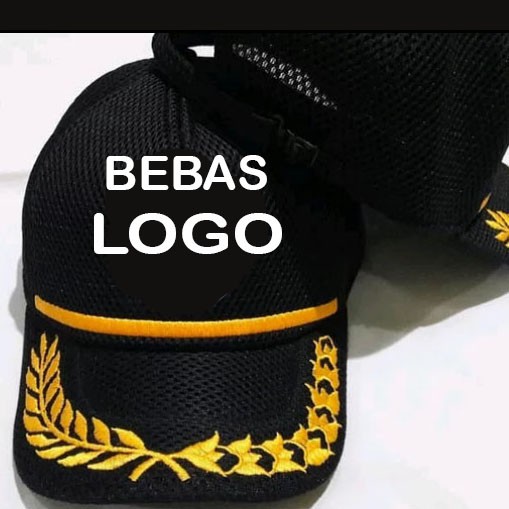 Topi jaring BORDIR double mess PADI KAPAS jaring BORDIR CUSTOM REQUEST SATUAN