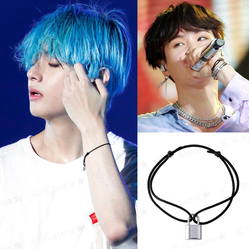 BTS V Taehyung SUGA Lock Bracelet Gelang Gembok