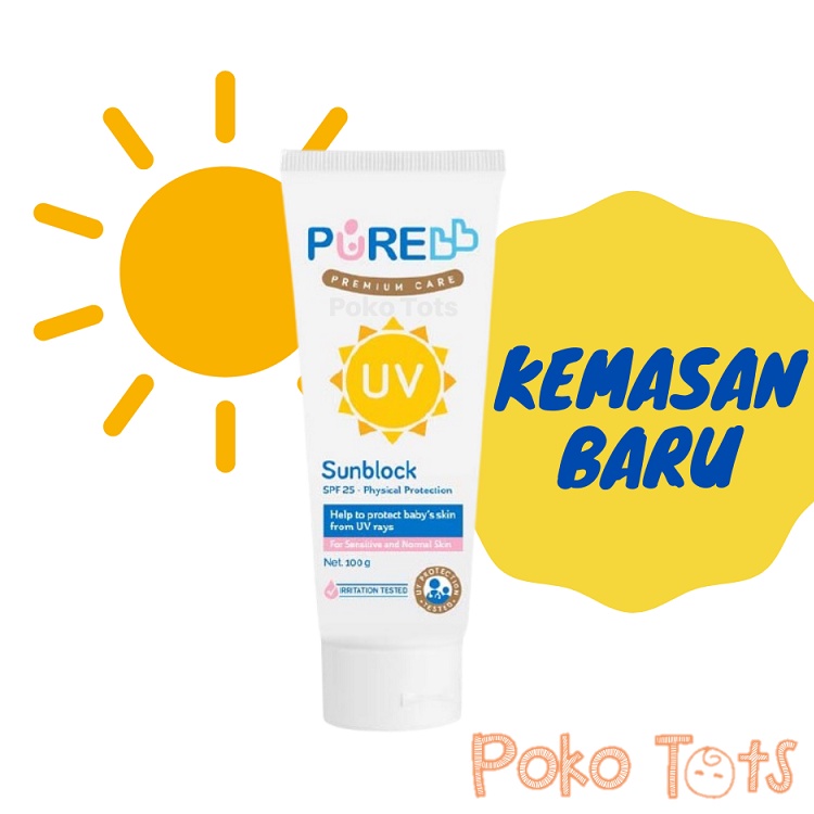 Pure BB Baby Sunblock For Baby Kids 100gr Krim Pelindung Matahari Sun Screen WHS