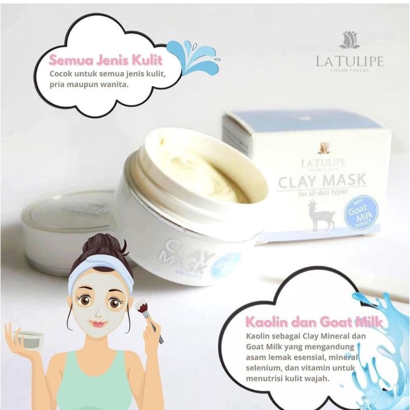 la tulipe clay mask / masker wajah tinggal pakai