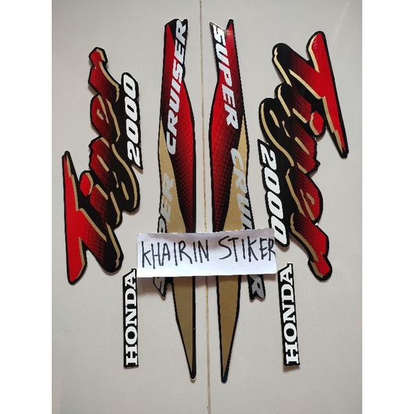 striping stiker Tiger lama 2000 hitam gold
