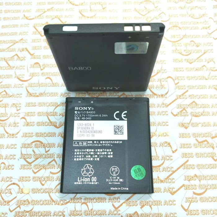 Baterai Battery Original SONY EXPERIA S XPERIA V VC LT25i LT26i BA800