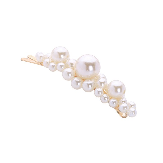 LRC Jepit Rambut Fashion Gold Pearl Hairpin F41217