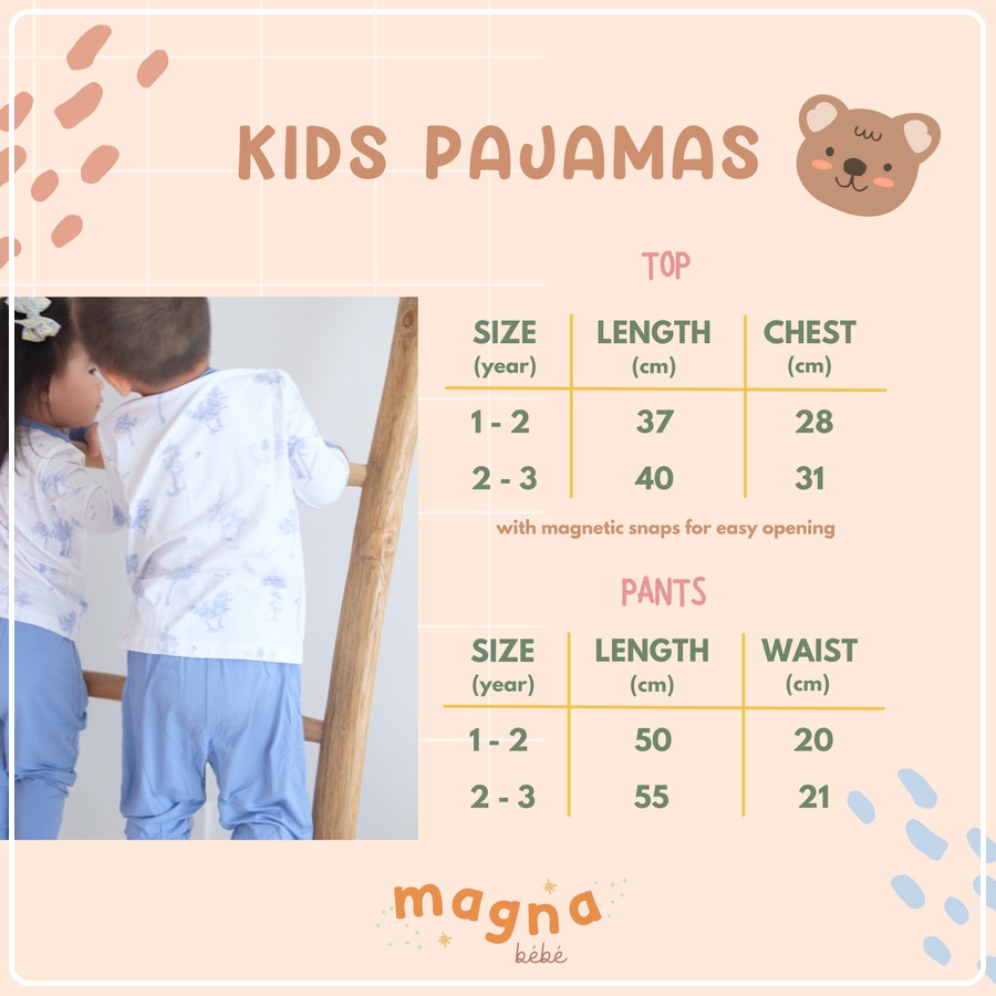 Magna Bebe Kids Pajamas | Baju Tidur Anak