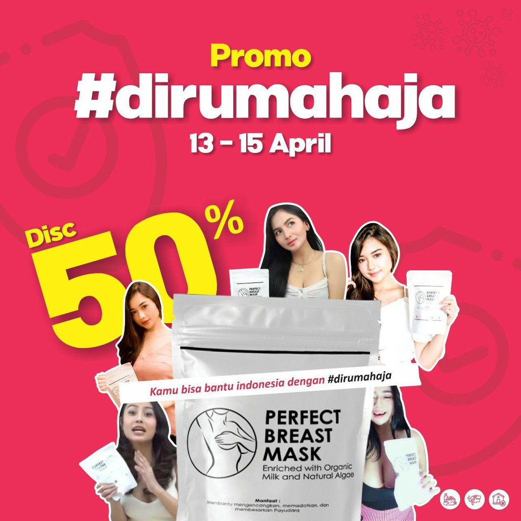 PERFECT BREAST MASK Masker Pembesar dan Pengencang Payudara Herbal Alami Sexy Boom MHCA Tiens