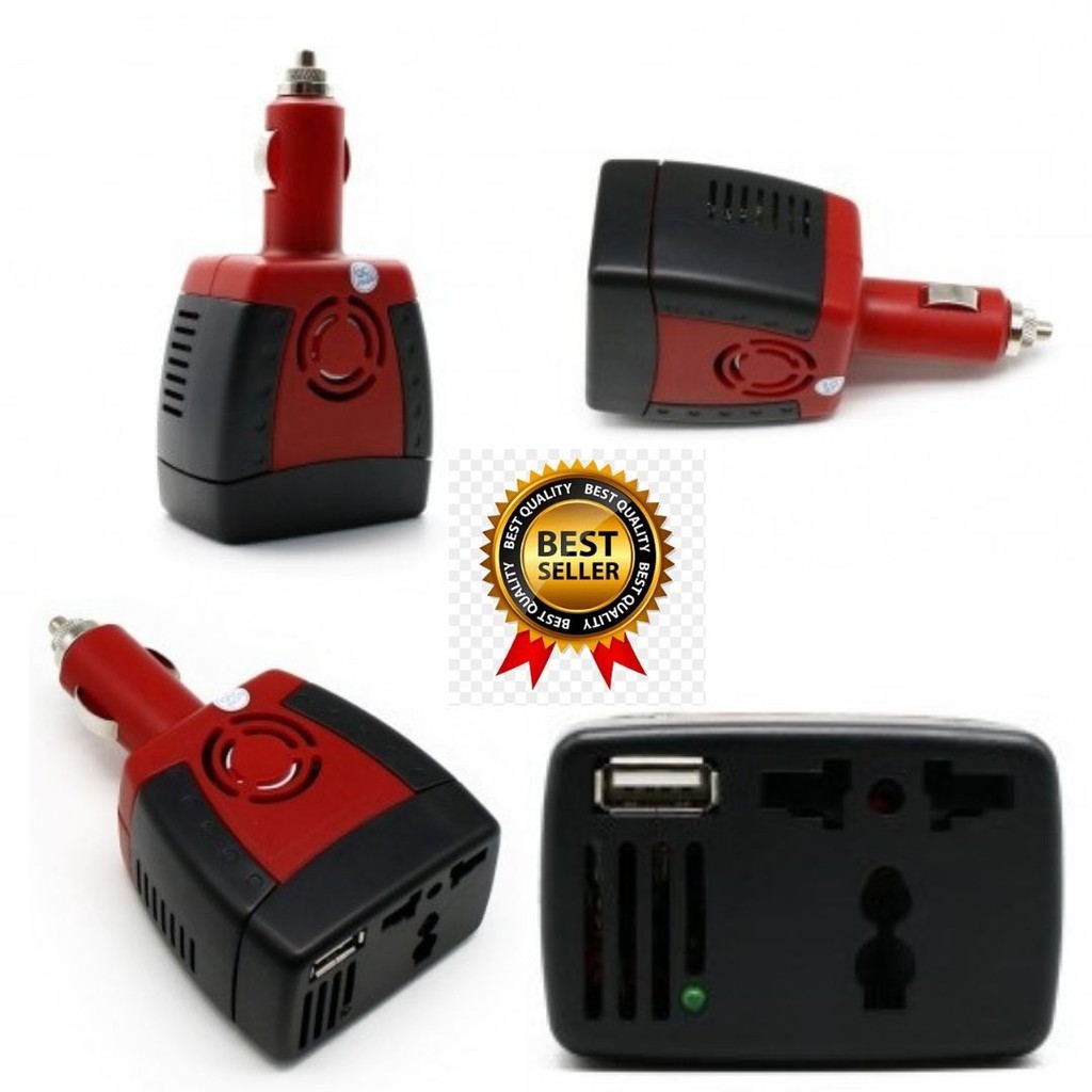 Power Inverter Converter Mobil DC 12v AC 220V 75W 4USB 7RRS0ABQ 111