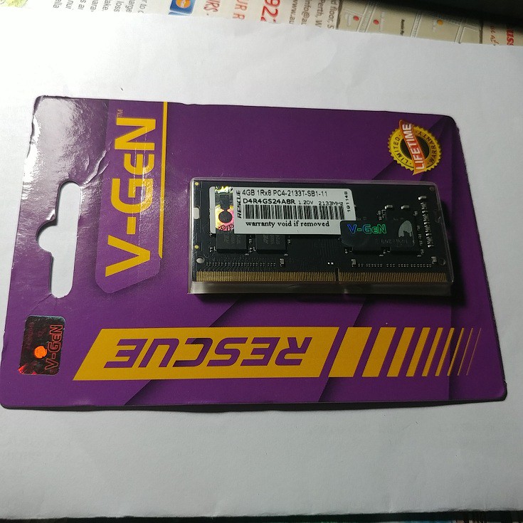 SoDimm V-Gen Vgen 4GB DDR4 2133 Rescue