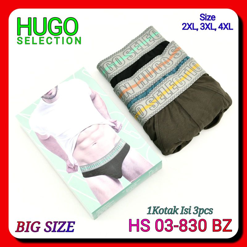 Celana Dalam Pria Jumbo Big Size Hugo Selection HS 03-830 BZ