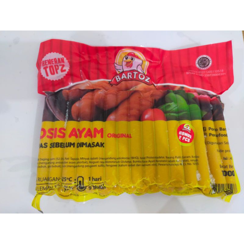 

Bartoz Sosis ayam short isi 42 1000gr