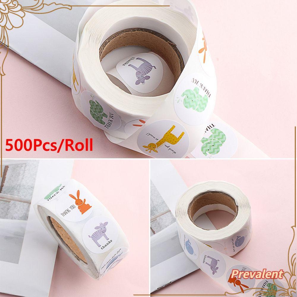 500pcs / Roll Stiker Segel Bulat Tulisan Thank You Untuk Kemasan Hadiah