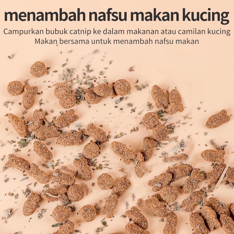 Catnip SASET Ganja Mainan Kucing Obat Catmint Penenang Serbuk Rumput Kering Cat nip Mint Stres Murah