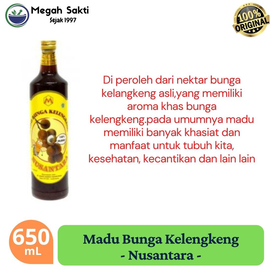 Megah Sakti - Madu Bunga Kelengkeng Nusantara 650 mL
