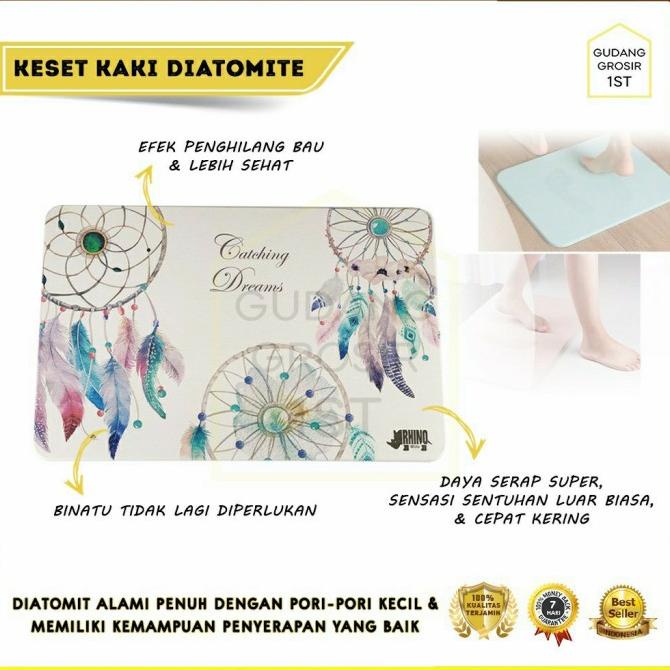 RHINO keset diatomite POLOS keset batu cepat serap air - polos