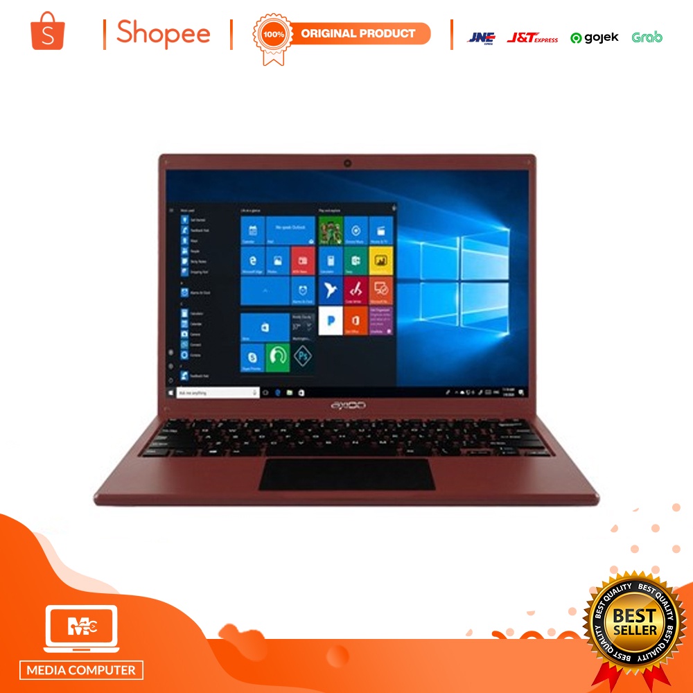 AXIOO MyBook 14F Intel Celeron N4020 8GB 512GB W10 PRO RED