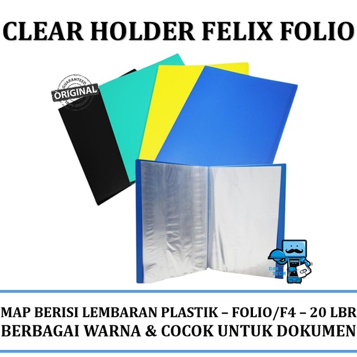 

Clear Holder Felix ukuran Folio isi 20 lembar