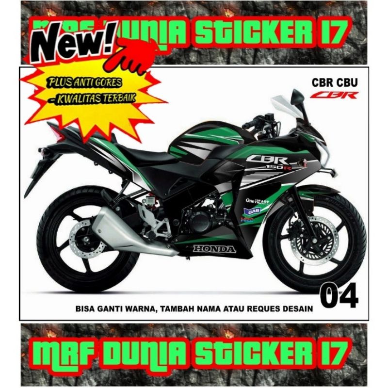 Sticker decal CBR CBU Full Body dekal CBR CBU Stiker CBR CBU Full Body Motif 04