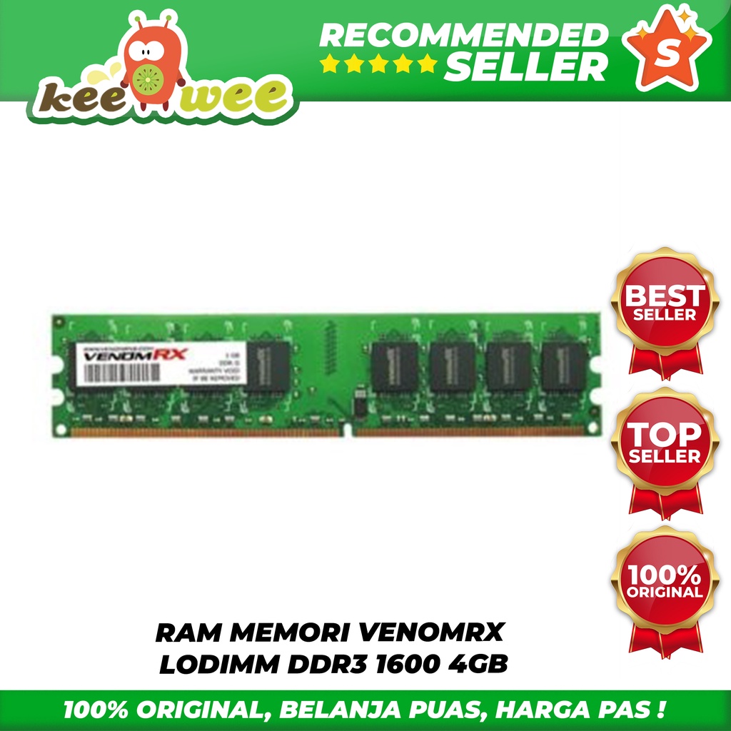RAM MEMORI VENOMRX LODIMM DDR3 1600 4GB