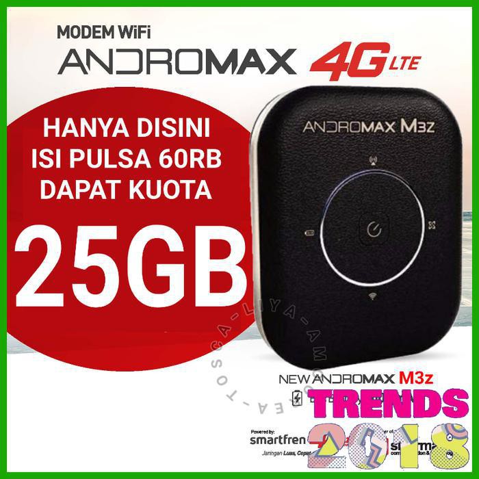 Promo Harga Murah Modem Wifi Mifi Smartfren Andromax M3z 4g Lte Kuota 30gb Maroon Shopee Indonesia