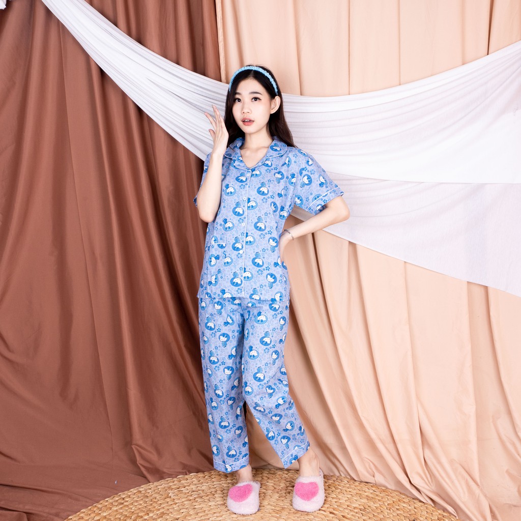 BEE - Piyama Premium Dewasa EXXEN CP / Baju Tidur Berkualitas Tinggi Wanita Motif Karakter EXXEN CP