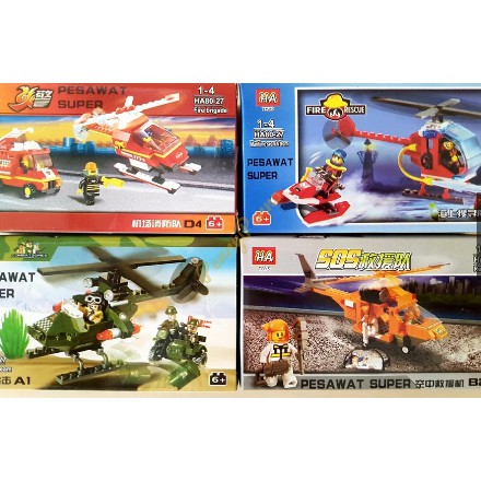 Mainan edukasi anak Lego minifigure Mobil motor Pesawat Super murah