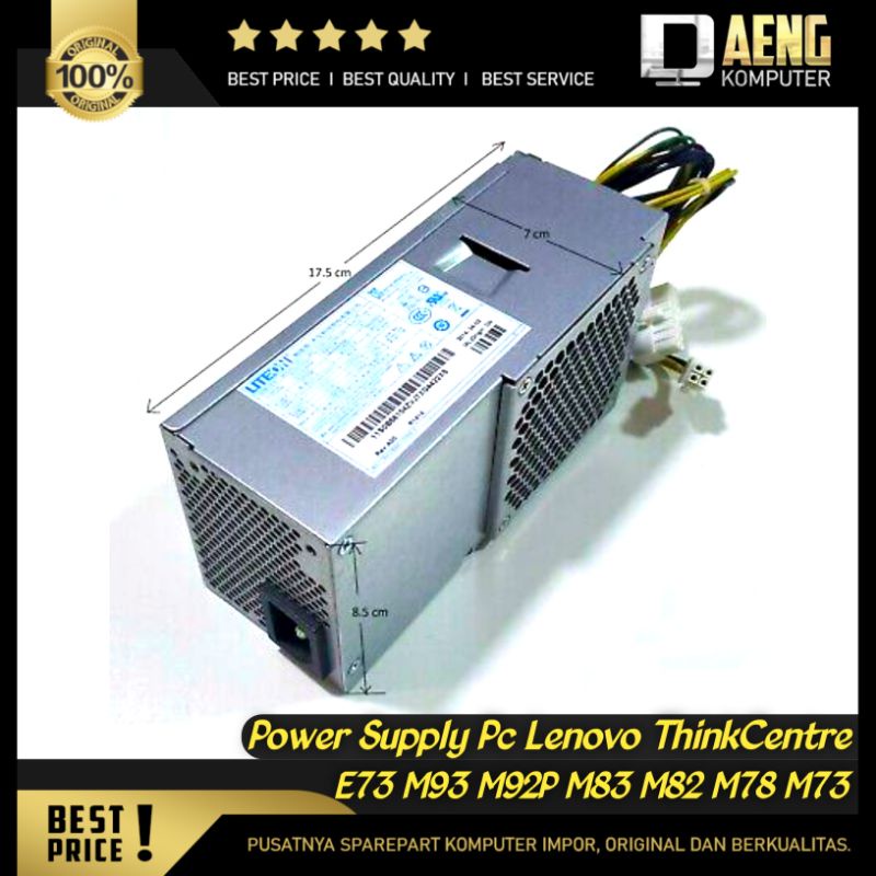 PSU Power Supply Power Suplay Pc Lenovo Mini 14 Pin Merk Liteon 180 Watt Original Murah dan Garansi