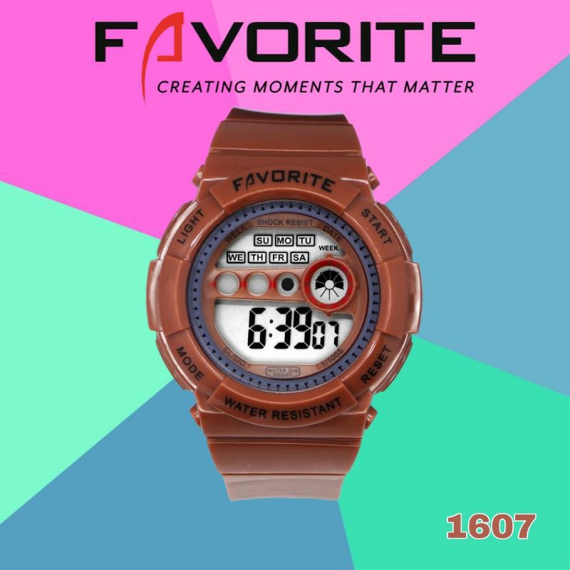 Jam Tangan Wanita Digital Favorite Original 1607 Tahan Air