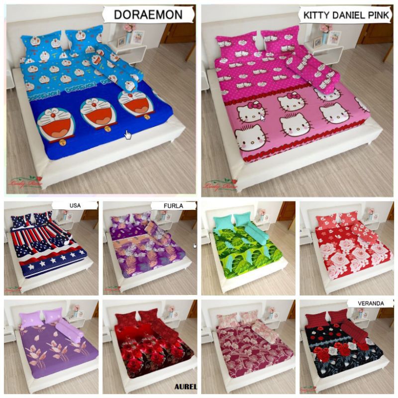 SPREI LADY ROSE EXTRA KING 200X200 / SPREI 200X200 LADY ROSE