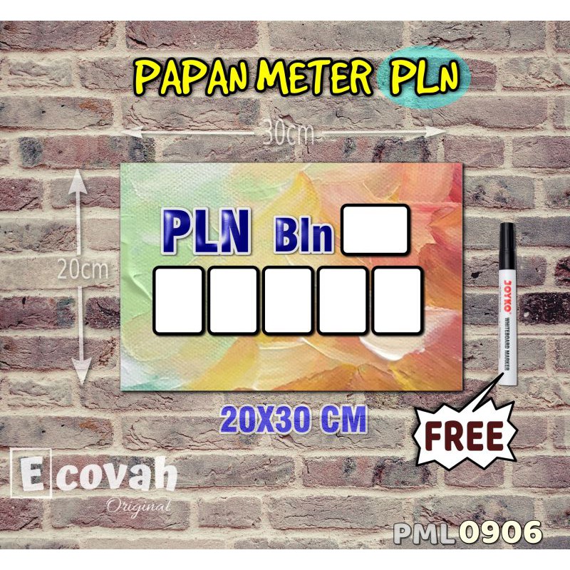 

Ecovah Papan Meter Listrik PLN PAM motif Unik - Lukis 06