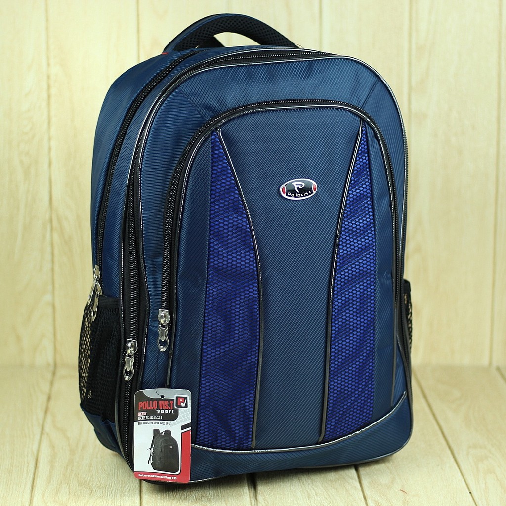 Tas Ransel Polo Vist Jaring Biru Backpack Kerja Seminar Dinas Diklat