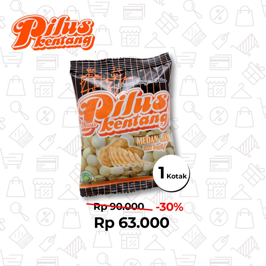 

Pilus Rasa Kentang (1 Kotak 120 pcs)