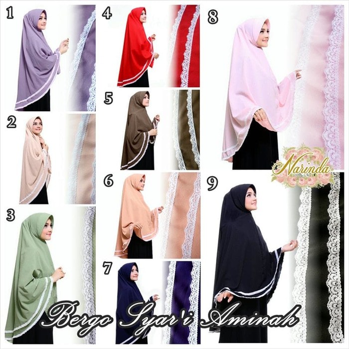 Khimar Syari Aminah Jilbab Syari