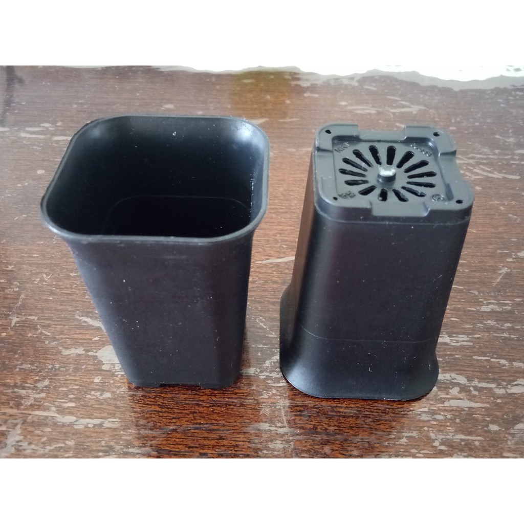 Pot kotak 5 cm hitam