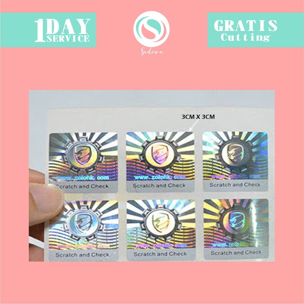 

SPH 3 1 - 7 Cetak Stiker Hologram Print Sticker Bentuk Persegi Tercepat Termurah