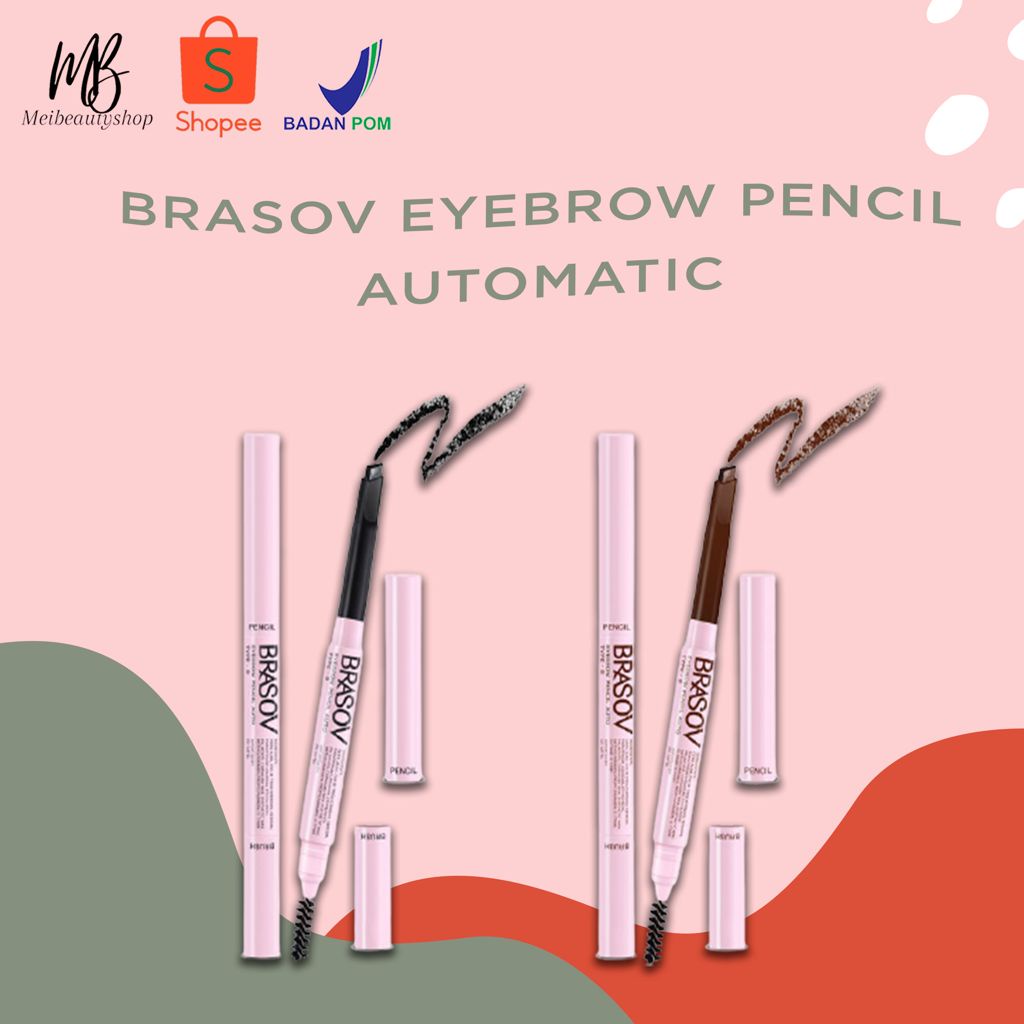 BRASOV Pensil Alis 3 IN 1 / Eyebrow Pencil Automatic