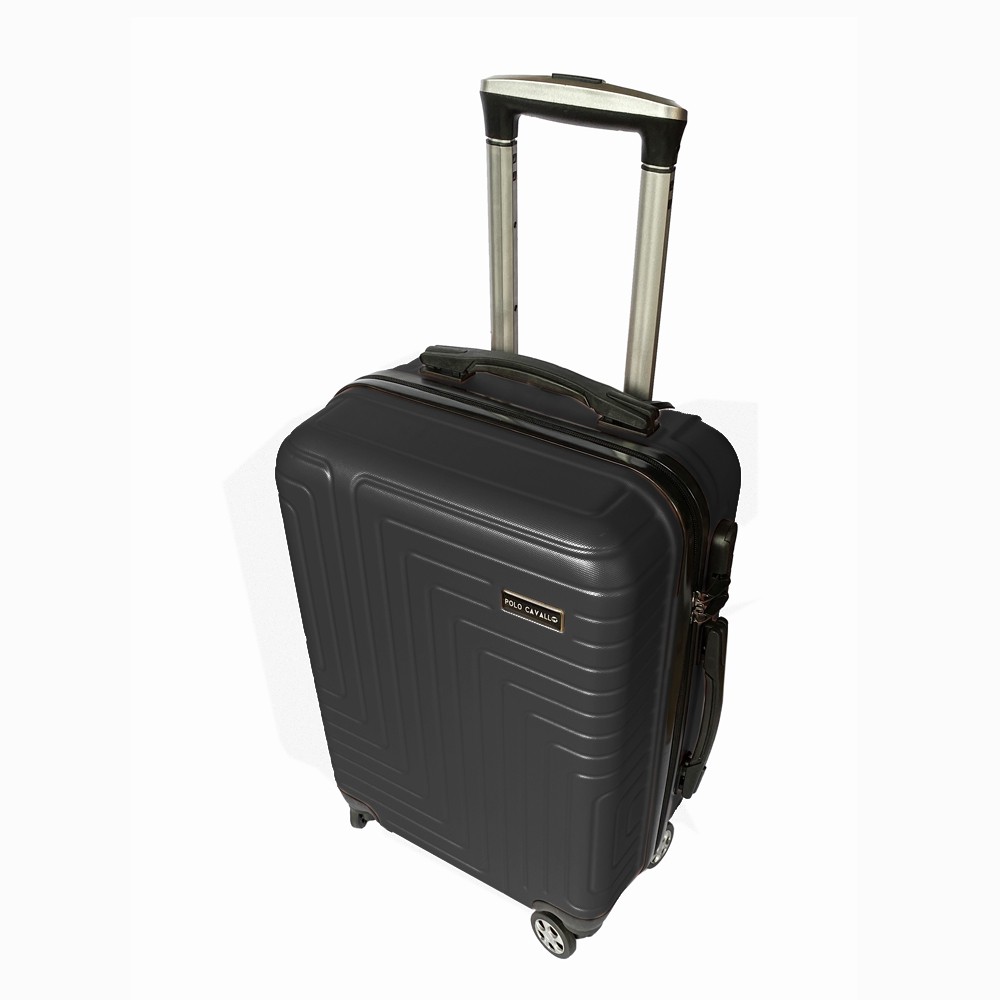 Free Shipping! Koper Fiber POLO MILANO Koper Kabin 20inch Koper Travelling Anti Pecah TC23 - Black