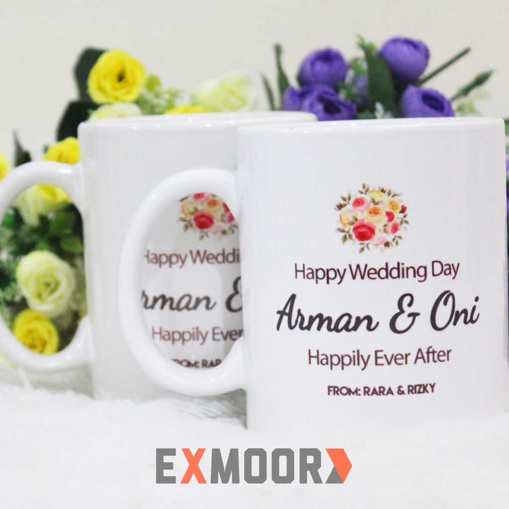 Kado Pernikahan Mug Couple Happy Riding