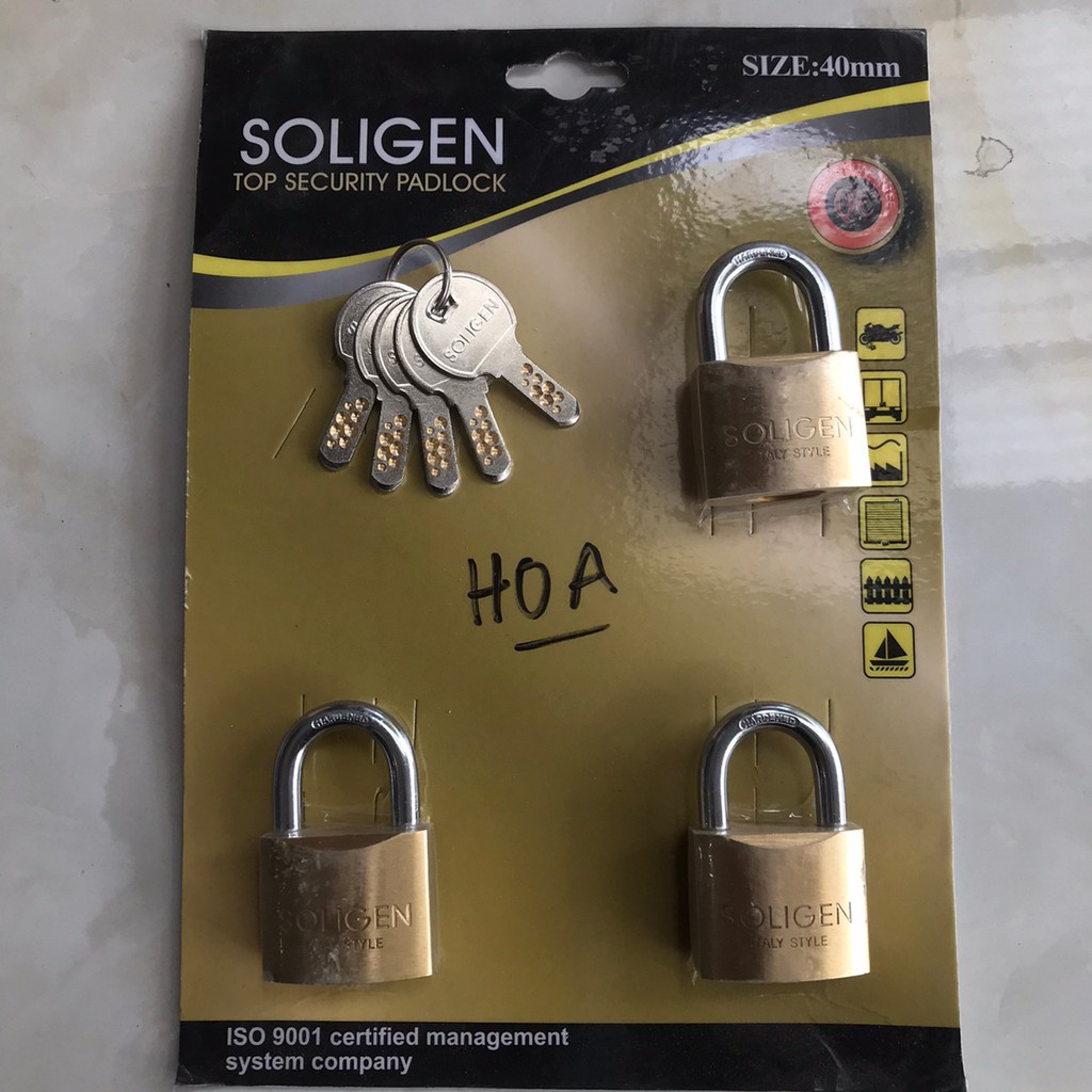 Jual Gembok Master Key Soligen 3 Pcs Kuningan 40 Mm Komputer Padlock