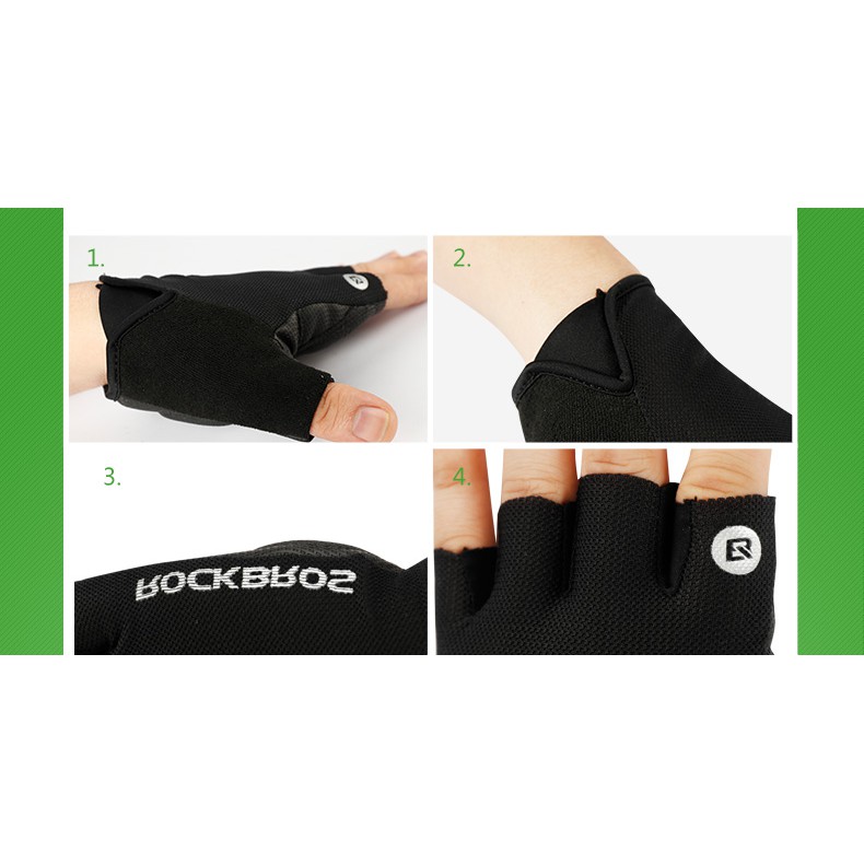 Sarung tangan sepeda rockbros anti slip shockproof tipe rhinoceros