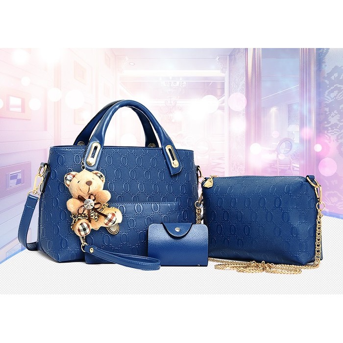 BARANG MURAH TAS WANITA 4IN1 IMPORT PRADA LOOK LIKE FASHION HANDBAG HAND BAG IMPOR KEBURU HABIS..