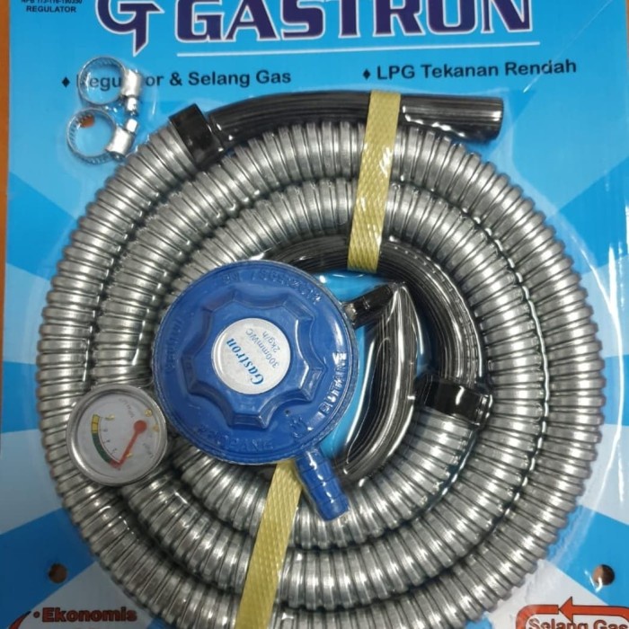 Gastron (selang+Regulator Gas) panjang 1,8 meter original kuat dan  AWET mantaP