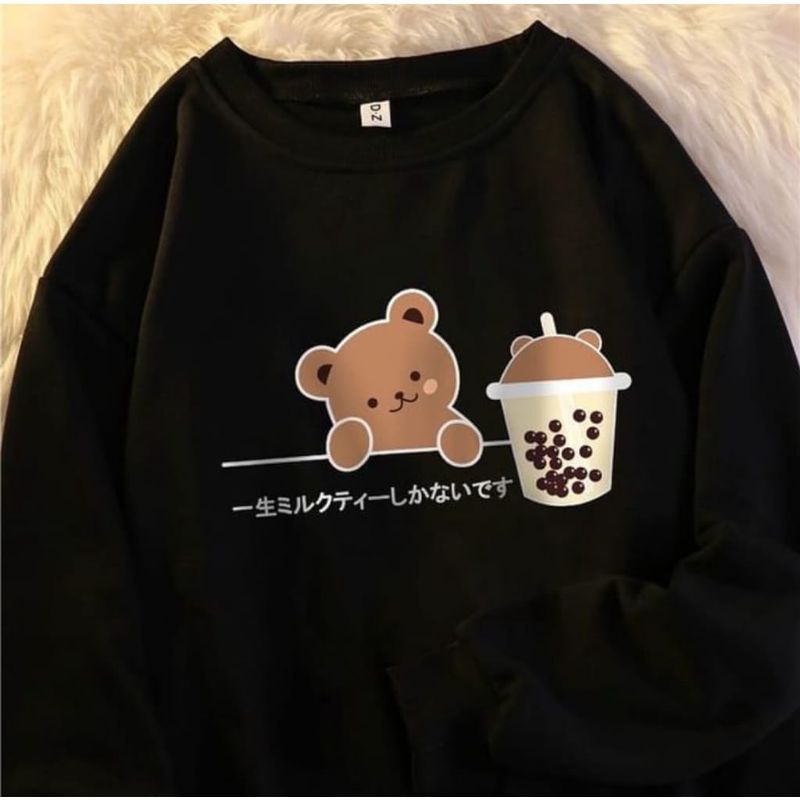 BEAR BOBA SWEATER Crewneck | sweater wanita