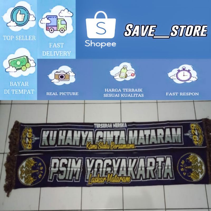Grosir (SSC) Syal PSIM YOGYAKARTA Premium Termurah