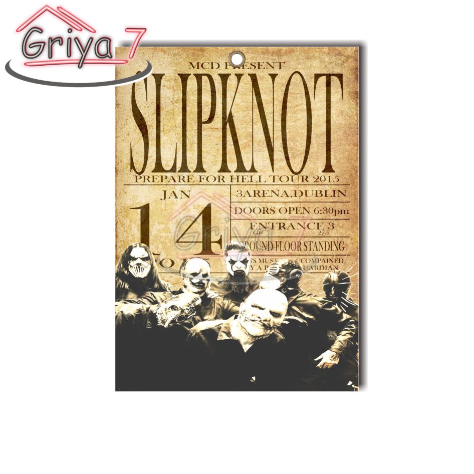 SLIPKNOT HIASAN DINDING POSTER BAND ROCK METAL RETRO  KLASIK  CLASSIC DEKORASI DINDING