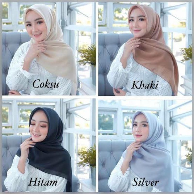 hijab bella square segi empat pllycotton