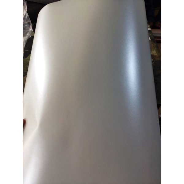 Stiker skotlet putih mutiara doff lebar 50cm