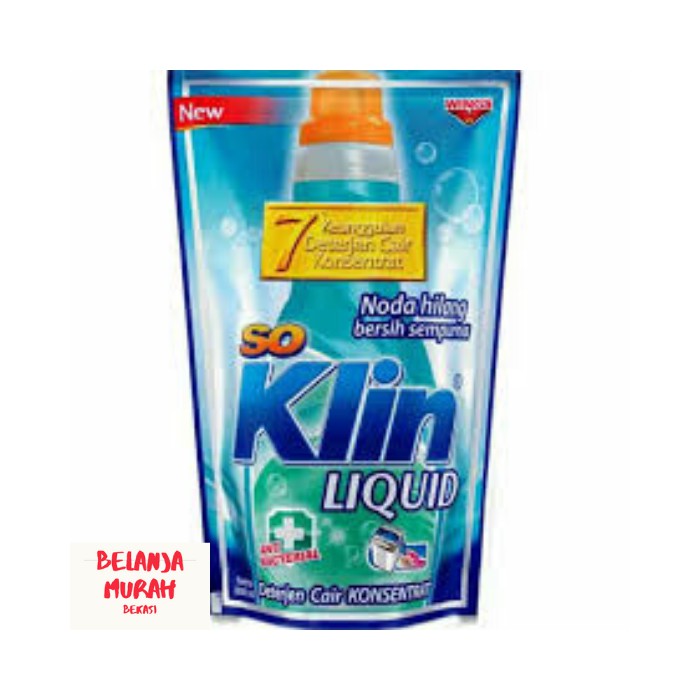 So Klin Liquid Reguler (Biru) 750 ml SoKlin Cair Deterjen/Detergent