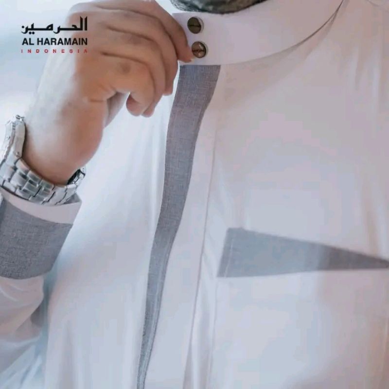 GAMIS JUBAH ALHARAMAIN KOMBINASI KANCING PREMIUM MANSET