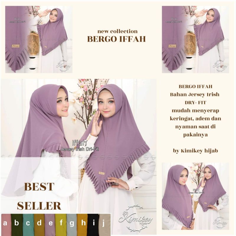 Jilbab Khimar Iffah by Kimikey