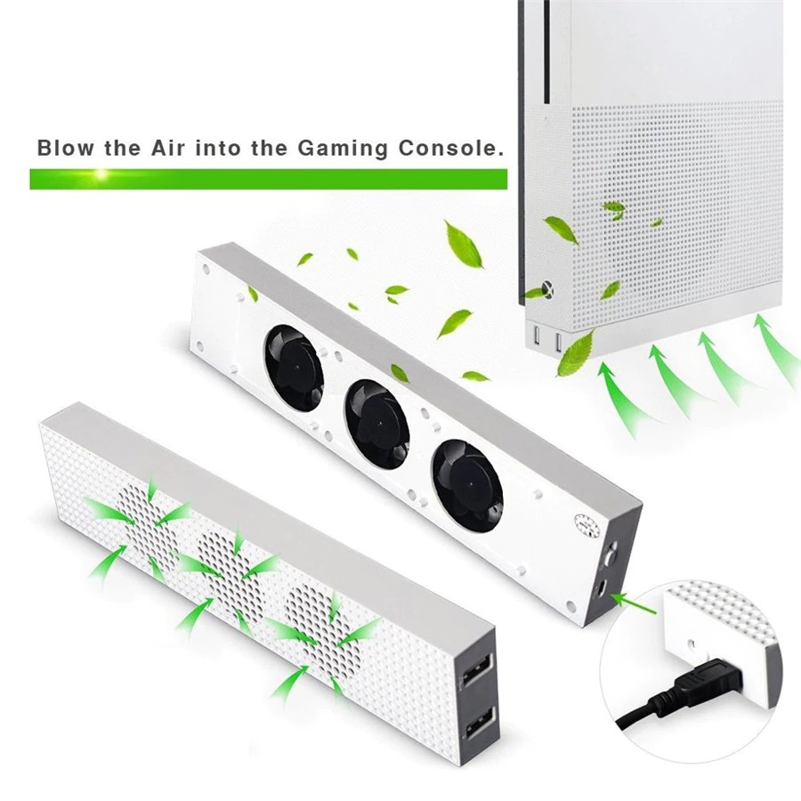 Terbaru Dobe Cooling Fan For Xbox One S Built In Adjustable Micro Usb Connection Cooler With 3 Shopee Indonesia
