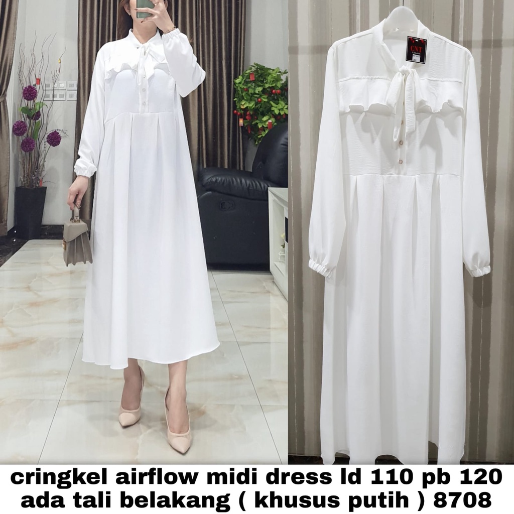 Dress Midi Crinkle Airflow